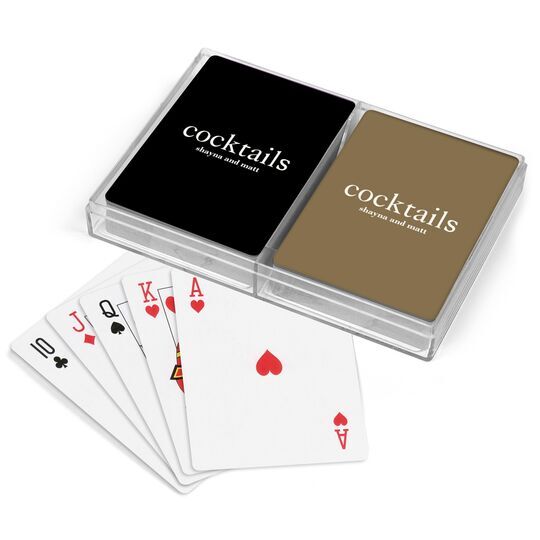 Big Word Cocktails Double Deck Playing Cards